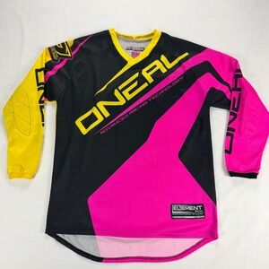 O'Neal Motocross Jersey Element Series Pink Yellow Black Womens XL